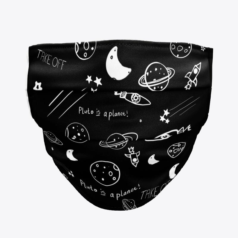 Pluto Is A Planet Face Mask